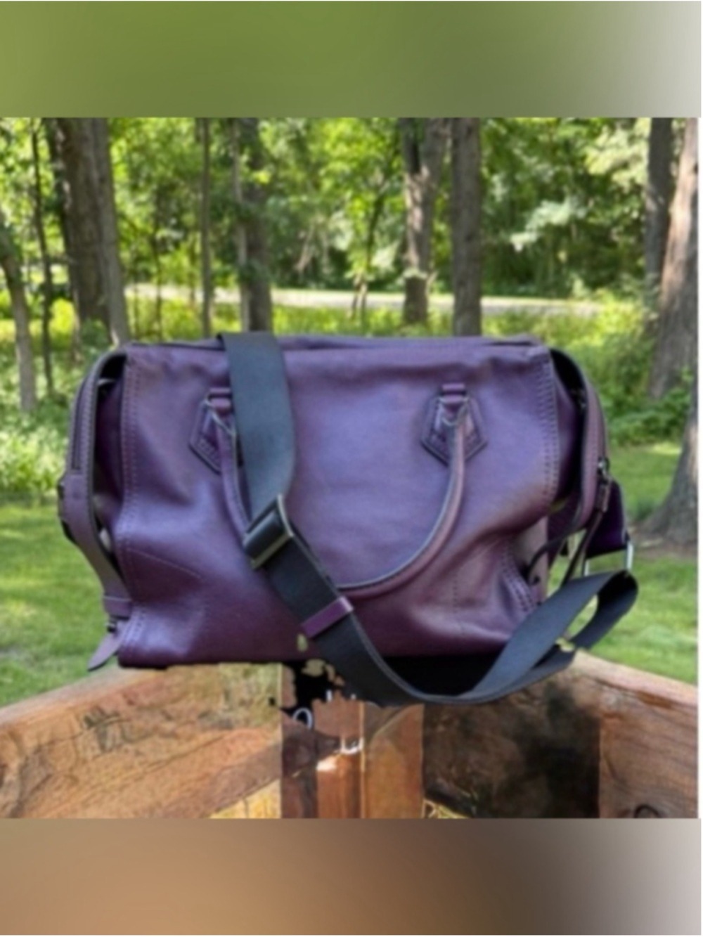 Botkier New York Moto Leather Satchel – Winter Purple - Picture 3 of 16